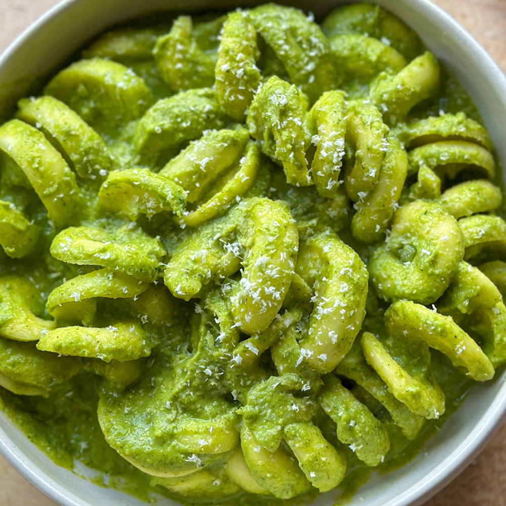 Zucchini Noodles with Zucchini Pesto Sauce | Jackfruitful Kitchen