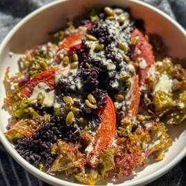 Spiced Roasted Red Kuri Squash Rice Bowls | Jackfruitful Kitchen