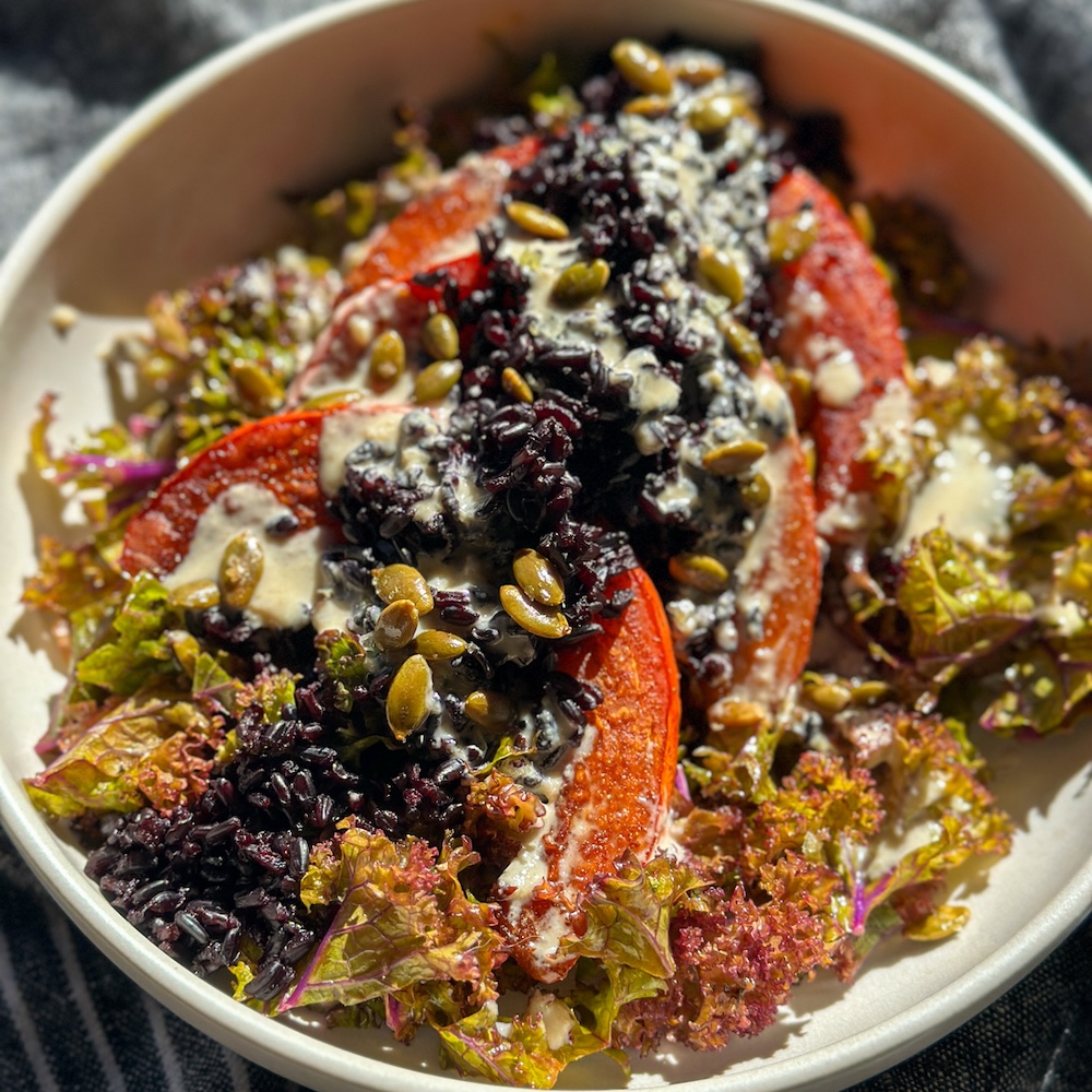 Spiced Roasted Red Kuri Squash Rice Bowls | Jackfruitful Kitchen